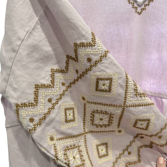 Madewell‎ embroidered sleeve popover midi dress PM - Picture 5 of 13